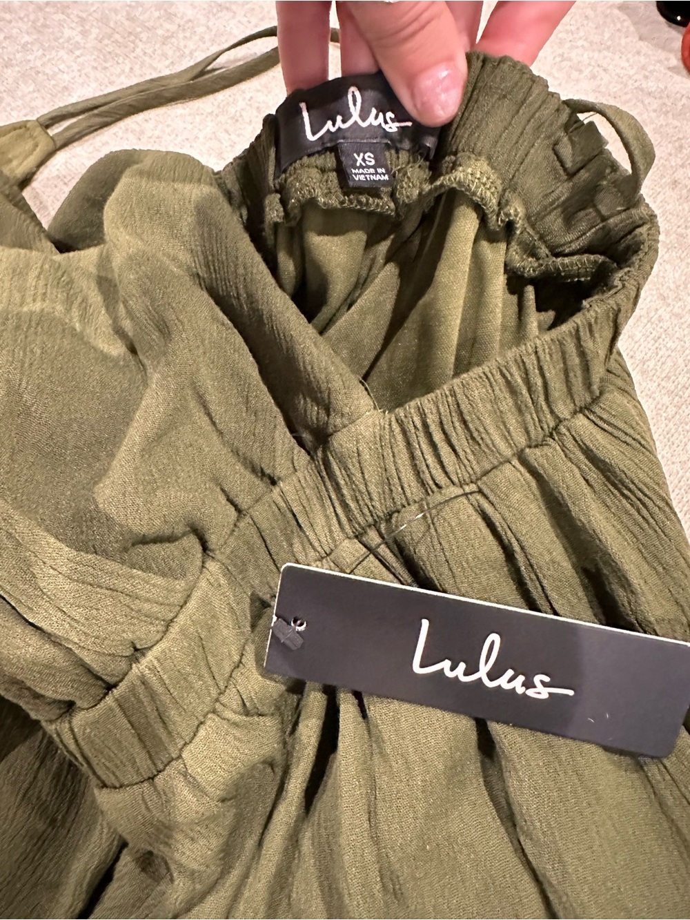 Lulu's Olive Green Kids Elastic Waist Bottoms